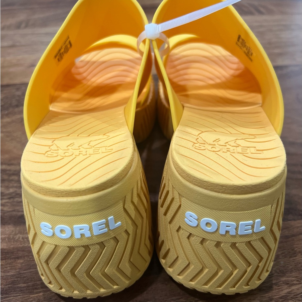 Sorel Yellow Platform Shoes with Textured Soles - comfort and style!